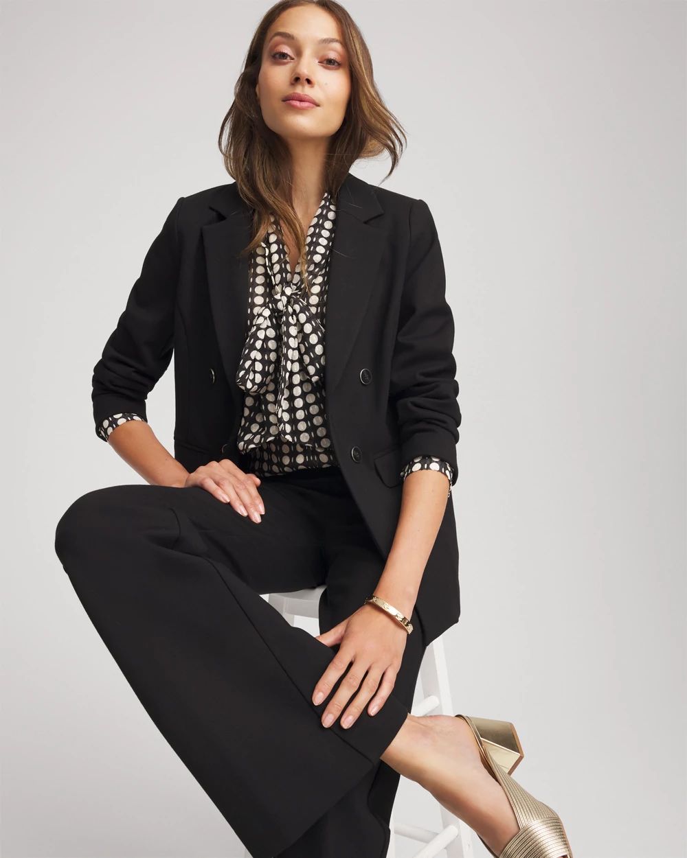 Clip-Dot Tie-Front Blouse | Chico's
